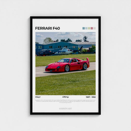 Ferrari F40 Poster | MAISON ART
